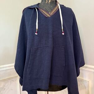 Navy Blue Carbon2Cobalt Poncho  S/M